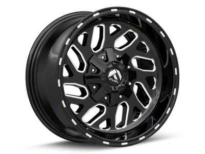 Fuel Wheels Triton Gloss Black Milled Wheel; 17x9; -12mm Offset (84-01 Jeep Cherokee XJ)