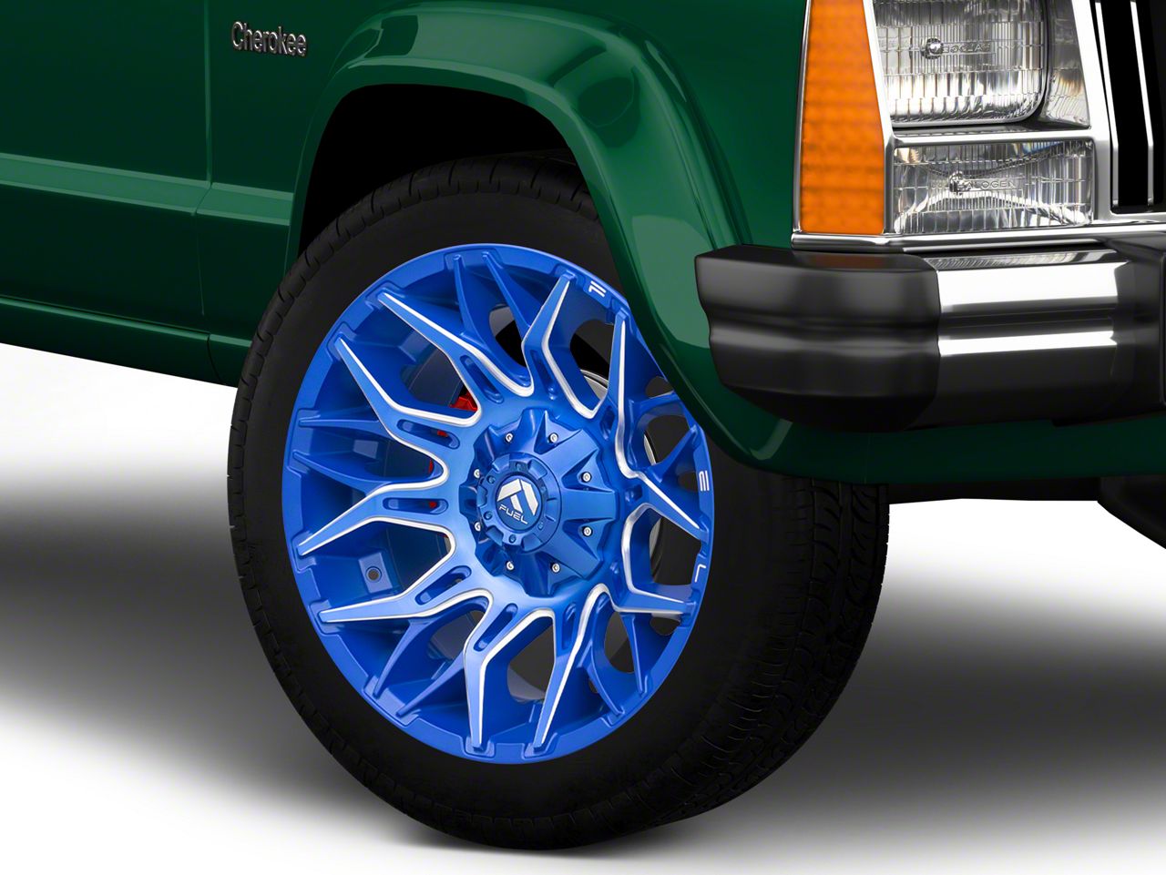 Fuel Wheels Jeep Cherokee Twitch Anodized Blue Milled Wheel; 22x12 ...