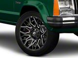 Fuel Wheels Twitch Glossy Black Milled Wheel; 20x10; -18mm Offset (84-01 Jeep Cherokee XJ)
