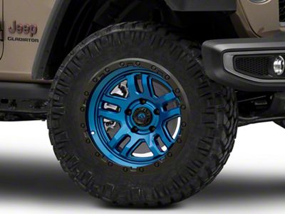 Fuel Wheels Ammo Gloss Blue with Black Bead Ring Wheel; 20x10; -18mm Offset (20-25 Jeep Gladiator JT)
