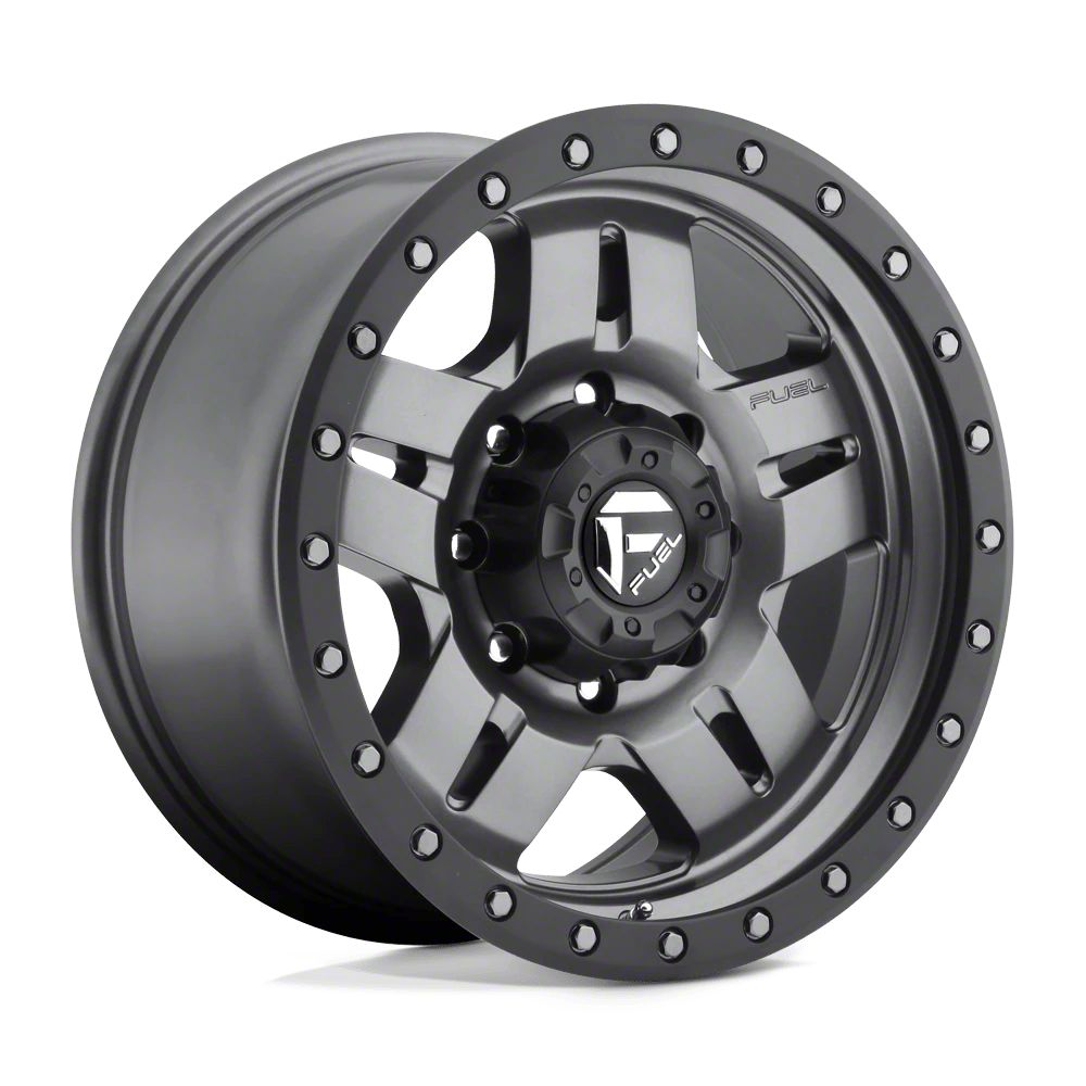 Fuel Wheels Jeep Gladiator Anza Matte Gunmetal with Black Bead Ring Wheel; 20x10 D55820007347