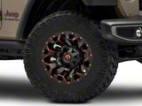 Fuel Wheels Assault Matte Black Red Milled Wheel; 17x9; -12mm Offset (20-25 Jeep Gladiator JT)