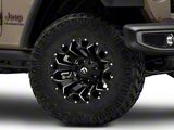 Fuel Wheels Assault Satin Black Machined Wheel; 18x9; -12mm Offset (20-25 Jeep Gladiator JT)
