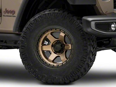 Fuel Wheels Block Matte Bronze Wheel; 17x9; 1mm Offset (20-25 Jeep Gladiator JT)