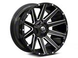 Fuel Wheels Contra Gloss Black Milled Wheel; 22x10; -18mm Offset (20-26 Jeep Gladiator JT)