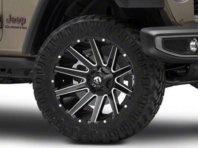 Fuel Wheels Contra Gloss Black Milled Wheel; 24x12; -44mm Offset (20-25 Jeep Gladiator JT)