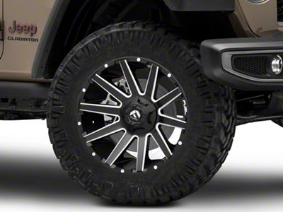 Fuel Wheels Contra Matte Black Milled Wheel; 20x9; 1mm Offset (20-25 Jeep Gladiator JT)