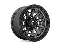 Fuel Wheels Covert Matte Gunmetal with Black Bead Ring Wheel; 17x9; -12mm Offset (20-25 Jeep Gladiator JT)