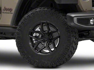 Fuel Wheels Flux Gloss Black Wheel; 17x9; 1mm Offset (20-25 Jeep Gladiator JT)