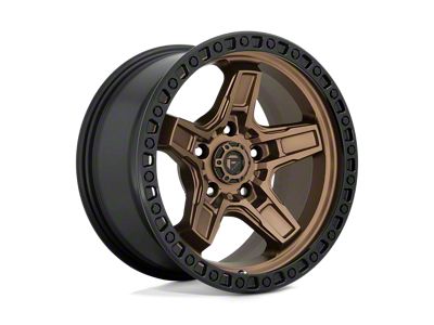 Fuel Wheels Kicker Matte Bronze with Black Bead Ring Wheel; 17x9; -12mm Offset (20-25 Jeep Gladiator JT)