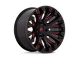 Fuel Wheels Quake Gloss Black Milled with Red Tint Wheel; 20x9; 1mm Offset (20-25 Jeep Gladiator JT)