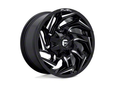 Fuel Wheels Reaction Gloss Black Milled Wheel; 20x10; -18mm Offset (20-25 Jeep Gladiator JT)