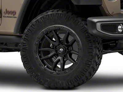 Fuel Wheels Rebel Matte Black Wheel; 20x9; 1mm Offset (20-25 Jeep Gladiator JT)
