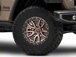 Fuel Wheels Rebel Matte Bronze with Black Bead Ring Wheel; 17x9; -12mm Offset (20-26 Jeep Gladiator JT)
