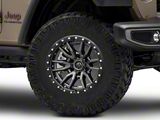 Fuel Wheels Rebel Matte Gunmetal with Black Bead Ring Wheel; 17x9; -12mm Offset (20-25 Jeep Gladiator JT)