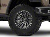 Fuel Wheels Rebel Matte Gunmetal with Black Bead Ring Wheel; 18x9; -12mm Offset (20-25 Jeep Gladiator JT)