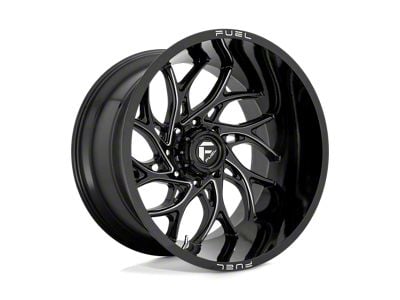 Fuel Wheels Runner Gloss Black Milled Wheel; 22x10; -18mm Offset (20-25 Jeep Gladiator JT)