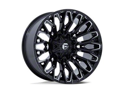 Fuel Wheels Strike Gloss Black Milled Wheel; 20x10; -18mm Offset (20-25 Jeep Gladiator JT)