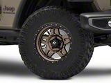 Fuel Wheels Trophy Matte Black with Anthracite Ring Wheel; 17x8.5; -6mm Offset (20-25 Jeep Gladiator JT)
