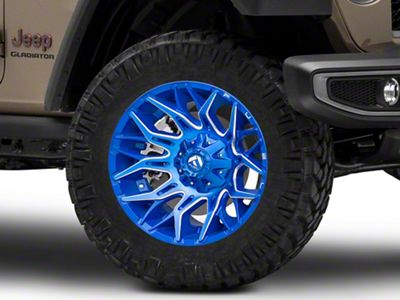 Fuel Wheels Twitch Anodized Blue Milled Wheel; 20x10; -18mm Offset (20-25 Jeep Gladiator JT)