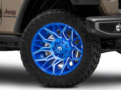 Fuel Wheels Twitch Anodized Blue Milled Wheel; 22x10; -18mm Offset (20-25 Jeep Gladiator JT)