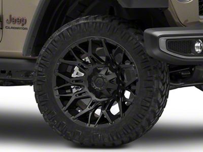 Fuel Wheels Twitch Blackout Wheel; 22x10; -18mm Offset (20-25 Jeep Gladiator JT)