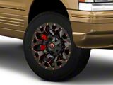 Fuel Wheels Assault Matte Black Red Milled Wheel; 17x9; -12mm Offset (93-98 Jeep Grand Cherokee ZJ)