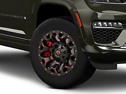Fuel Wheels Assault Matte Black Red Milled Wheel; 18x9; 1mm Offset (22-25 Jeep Grand Cherokee WL)
