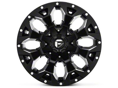 Fuel Wheels Assault Matte Black Machined Wheel; 17x9; -12mm Offset (05-10 Jeep Grand Cherokee WK, Excluding SRT8)