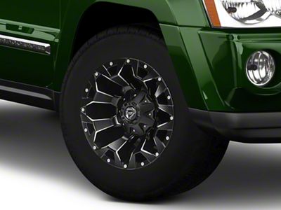 Fuel Wheels Assault Matte Black Machined Wheel; 17x9; -12mm Offset (05-10 Jeep Grand Cherokee WK, Excluding SRT8)