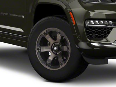 Fuel Wheels Beast Matte Black Machined Wheel; 18x9; -12mm Offset (22-25 Jeep Grand Cherokee WL)
