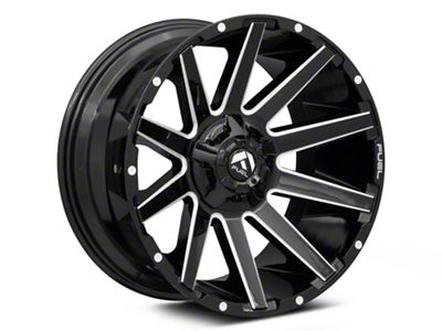 Fuel Wheels Contra Gloss Black Milled Wheel; 24x12; -44mm Offset (22-25 Jeep Grand Cherokee WL)