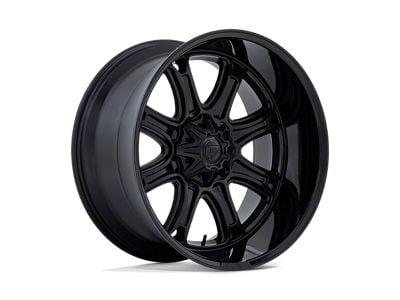 Fuel Wheels Darkstar Matte Black with Gloss Black Lip Wheel; 20x10; -18mm Offset (22-25 Jeep Grand Cherokee WL)