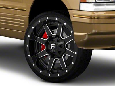 Fuel Wheels Maverick Gloss Black Milled Wheel; 22x12; -44mm Offset (93-98 Jeep Grand Cherokee ZJ)