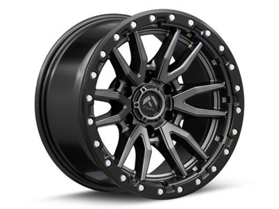 Fuel Wheels Rebel Matte Gunmetal with Black Bead Ring Wheel; 20x10; -18mm Offset (22-25 Jeep Grand Cherokee WL)