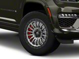 Fuel Wheels Rincon Matte Gunmetal with Black Ring Wheel; 18x9; -12mm Offset (22-25 Jeep Grand Cherokee WL)