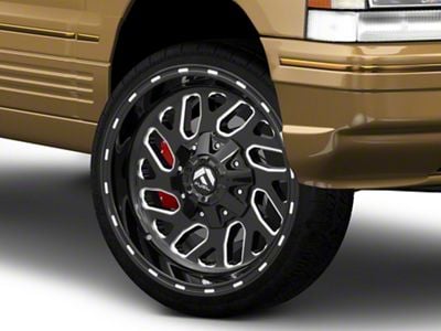 Fuel Wheels Triton Gloss Black Milled Wheel; 22x12; -43mm Offset (93-98 Jeep Grand Cherokee ZJ)