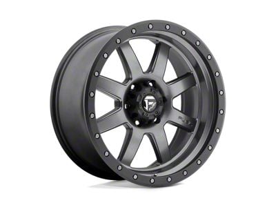 Fuel Wheels Trophy Matte Gunmetal with Black Bead Ring Wheel; 18x10; -24mm Offset (22-25 Jeep Grand Cherokee WL)