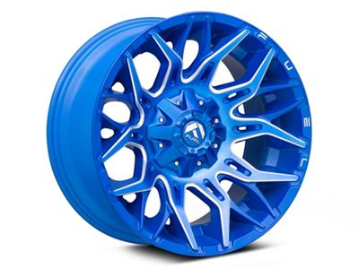 Fuel Wheels Twitch Anodized Blue Milled Wheel; 20x10; -18mm Offset (22-25 Jeep Grand Cherokee WL)