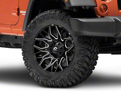Fuel Wheels Twitch Glossy Black Milled Wheel; 20x9; 1mm Offset (22-25 Jeep Grand Cherokee WL)