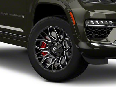 Fuel Wheels Twitch Glossy Black Milled Wheel; 20x9; 1mm Offset (22-25 Jeep Grand Cherokee WL)