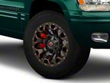Fuel Wheels Assault Matte Black Red Milled Wheel; 17x9; -12mm Offset (99-04 Jeep Grand Cherokee WJ)