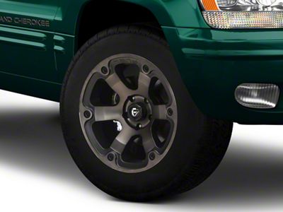 Fuel Wheels Beast Matte Black Machined Wheel; 18x9; -12mm Offset (99-04 Jeep Grand Cherokee WJ)