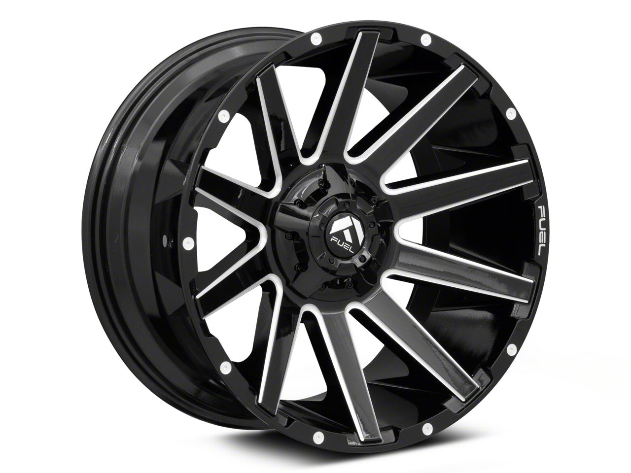 Wj Rims Fuel Wheels Jeep Grand Cherokee Contra Gloss Black Milled Wheel; 22x12 ...