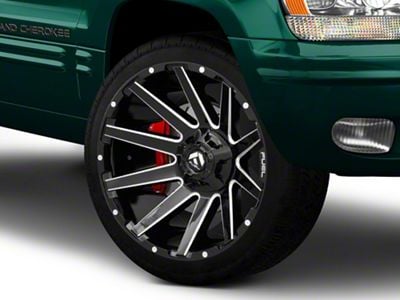 Fuel Wheels Contra Gloss Black Milled Wheel; 24x12; -44mm Offset (99-04 Jeep Grand Cherokee WJ)