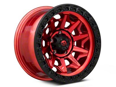 Fuel Wheels Covert Candy Red with Black Bead Ring Wheel; 20x9; 20mm Offset (99-04 Jeep Grand Cherokee WJ)