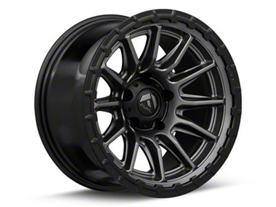 Fuel Wheels Piston Matte Gunmetal with Gloss Black Lip Wheel; 20x10; -18mm Offset (99-04 Jeep Grand Cherokee WJ)