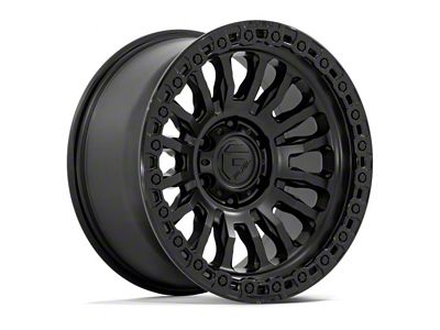Fuel Wheels Rincon Matte Black with Gloss Black Lip Wheel; 20x9; 1mm Offset (99-04 Jeep Grand Cherokee WJ)