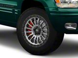 Fuel Wheels Rincon Matte Gunmetal with Black Ring Wheel; 18x9; -12mm Offset (99-04 Jeep Grand Cherokee WJ)