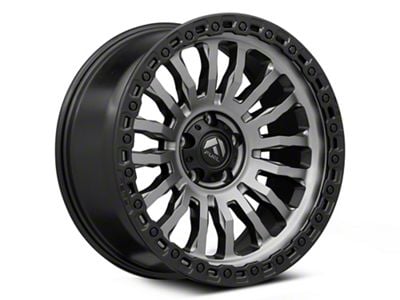Fuel Wheels Rincon Matte Gunmetal with Black Ring Wheel; 20x9; 1mm Offset (99-04 Jeep Grand Cherokee WJ)